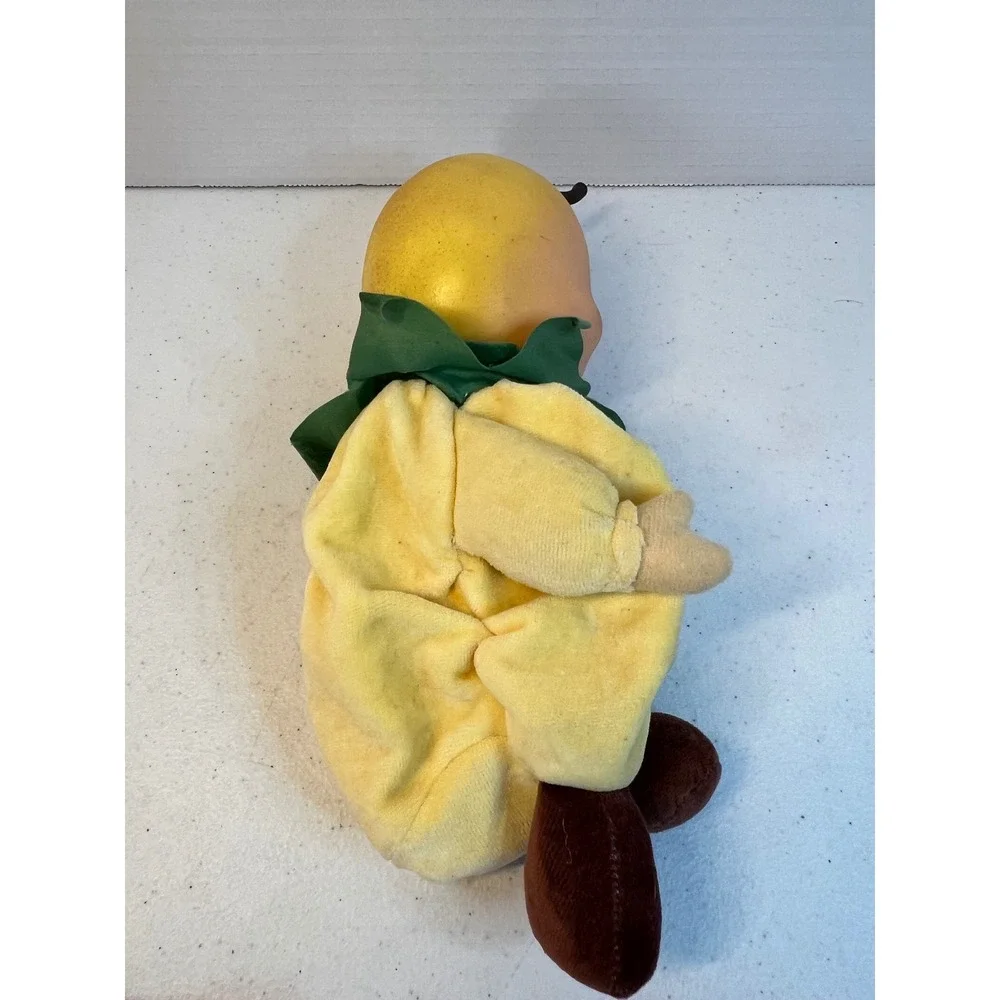 Vintage Small Small World Fruit Babies Larry Lemon Plush Toy 1970s Yellow 10